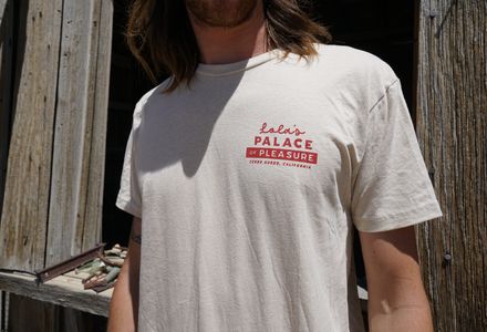 Load image into Gallery viewer, Lola's Palace of Pleasure T-Shirt (Red Font)